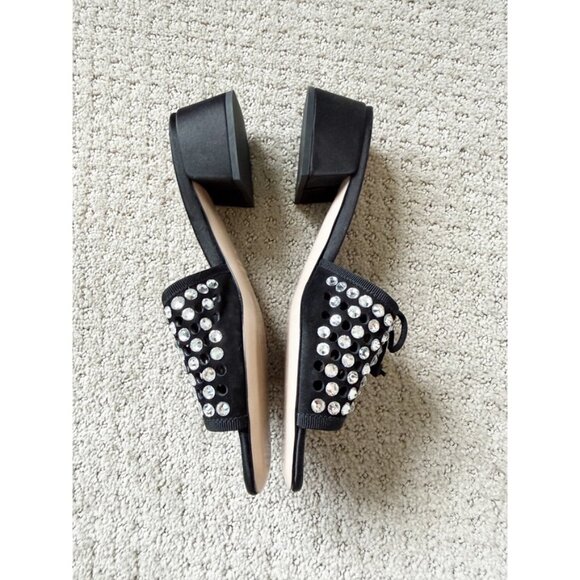 Miu Miu Leather Lasercut Accents Slides Women's Size: 7 | IT 37 - Picture 6 of 11